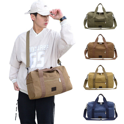 Mens Holdall Duffle Large Capacity Gym Sports Bag Cabin Shoulder Travel HandBag