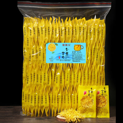 Organic Golden Chrysanthemum Tea Jin Si Huang Ju Fragrant Flowers Herbal Tea