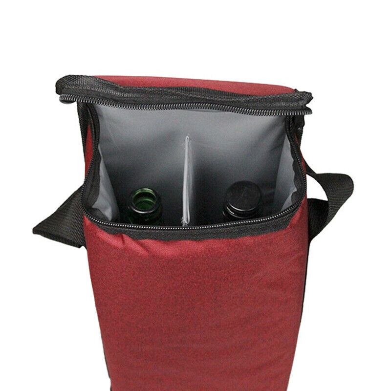 Portable Wine Two-compartment Insulation Thermostat Bag Carrier Summer Cool