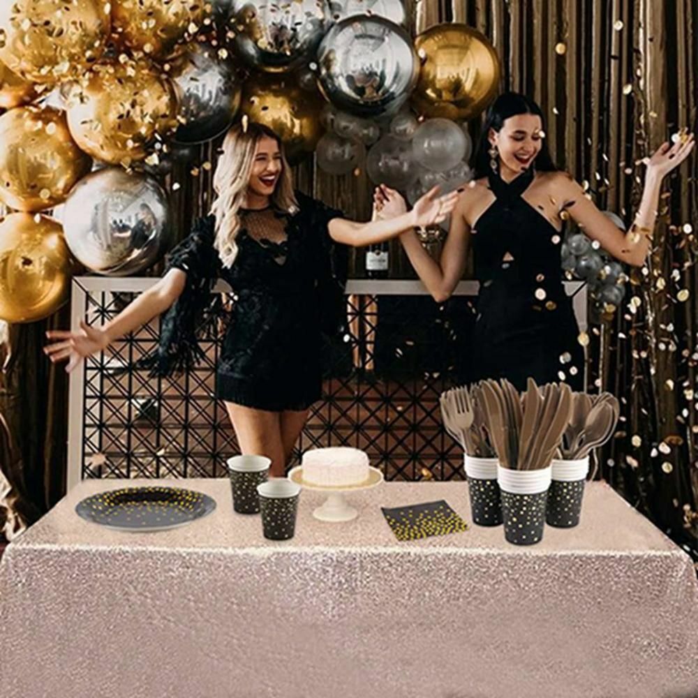 8Pcs/Set Disposable Tableware Plate/Napkin Birthday Wedding Party Decor Supplies