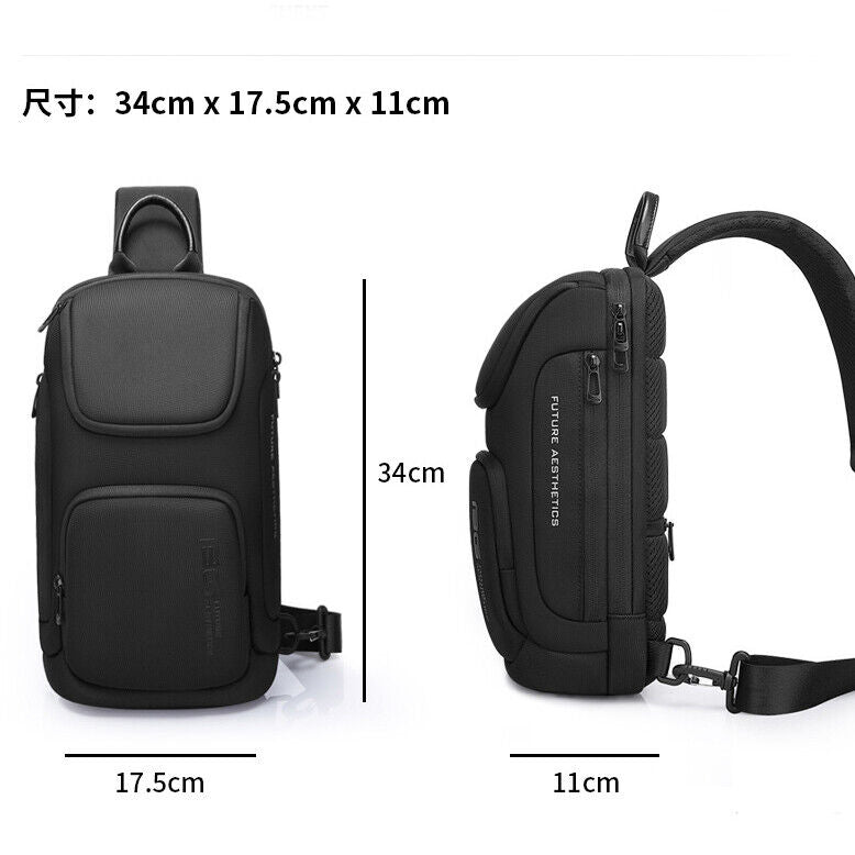 New Sling Backpack, Oxford cloth Waterproof Crossbody Bags Outdoor Sport Daypack