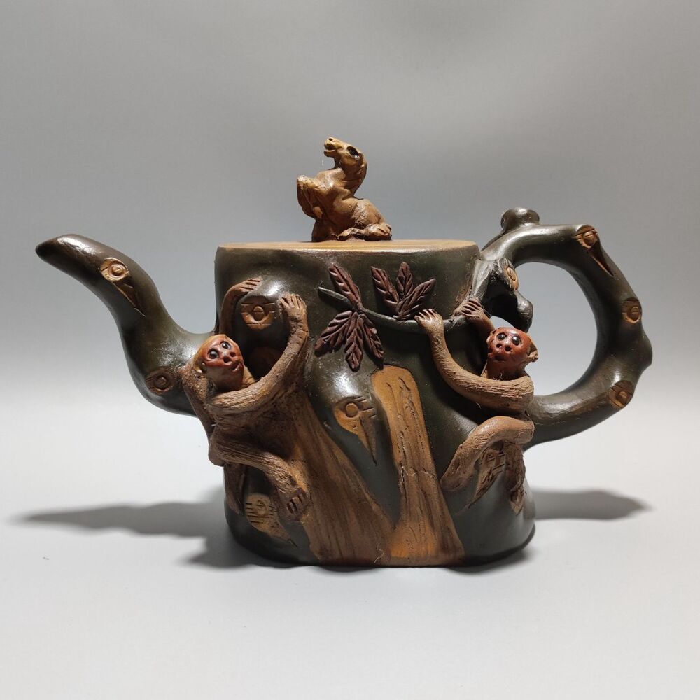 Chinese Yixing Purple Clay Teapot Tea Set Pot Zisha Ceramic Cute Decor Figurine