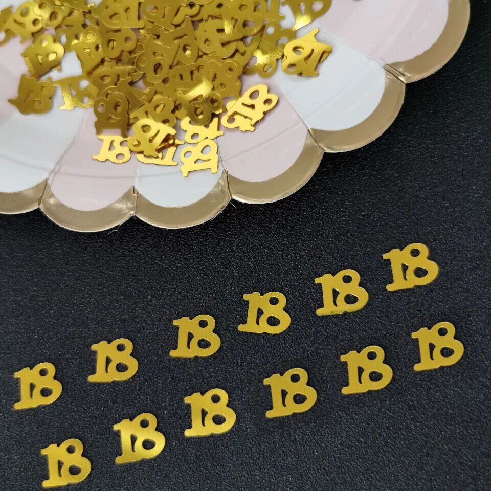 Number 18 Confetti 15g PVC Sequin Birthday Party Anniversary Event Balloon Decor