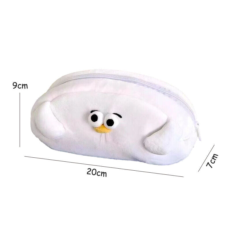 Kawaii Cartoon Animal Pencil Case Large Capacity Cute Plush Bag School Supplies