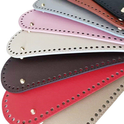 Oval Bottom For Knitted Bag PU Leather Bag Accessories DIY Crochet Bag Bottom