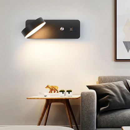 LED Wall Light Modern Indoor 110V 220V 7W 9W W/ Switch Bedroom Bedside USB Lamps
