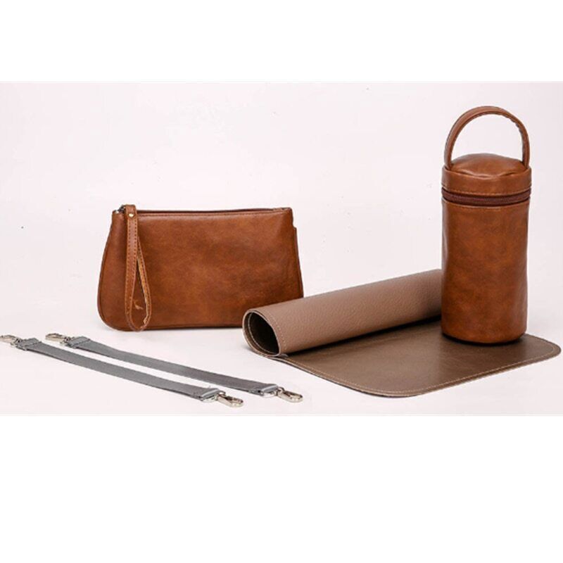 Pu Leather Diaper Bag Backpack Maternity Bag for Stroller Baby Mummy Bags Bag