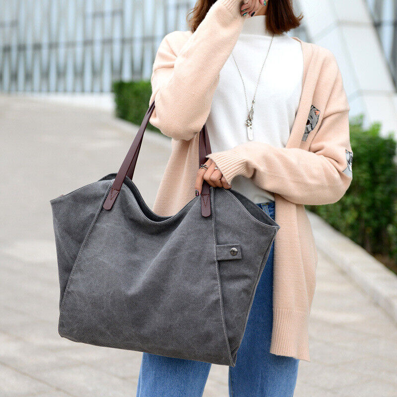 CELELA Women Canvas Extra Large Shoulder Handbag Bag For Shopping Travel