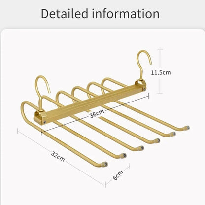 Clothes Hangers Aluminum Alloy Multi-Function Trouser Rotatable Folding Rack