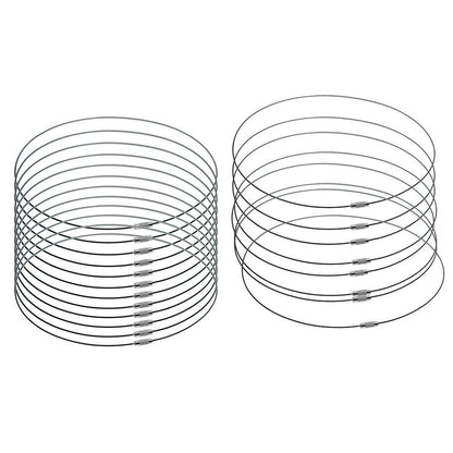 Jewelry Making Cord 20Pcs Stainless Steel Choker Wire DIY Necklaces Collars 46cm