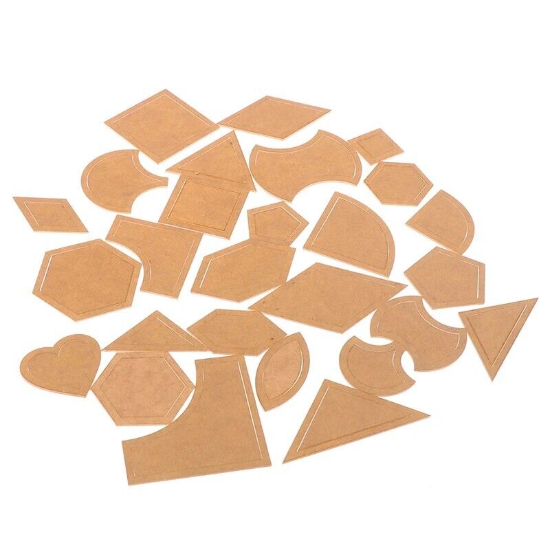 Quilting Templates 54Pcs Acrylic Transparent Craft Patchwork Stencil Sewing Tool