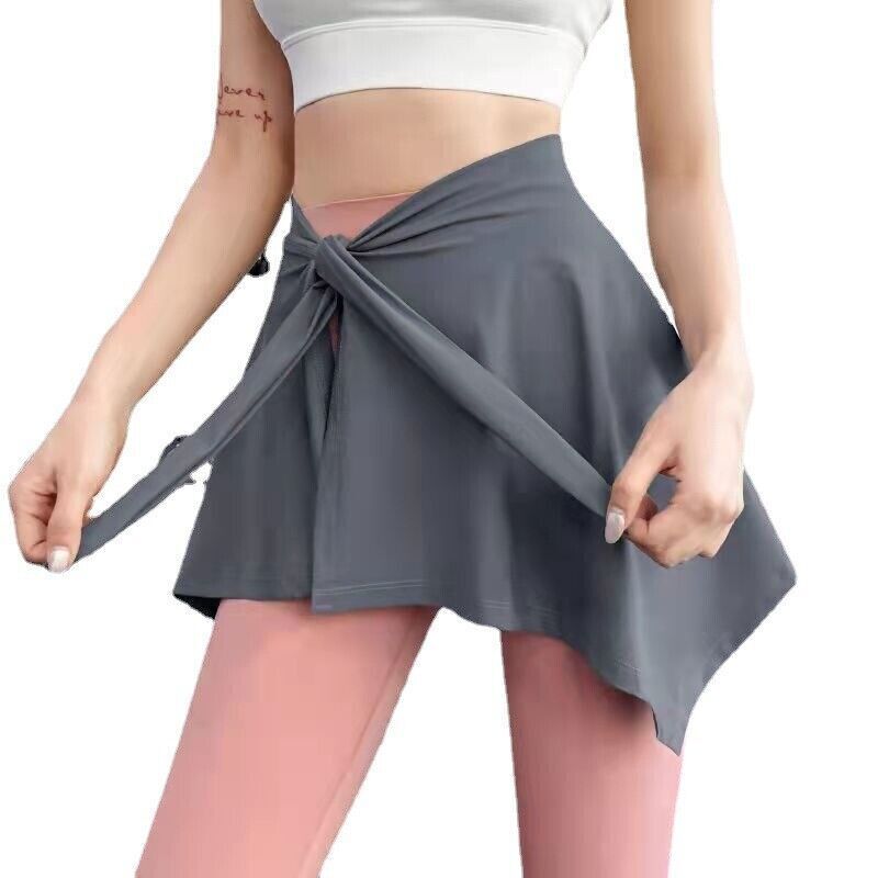 Anti glare yoga fitness exercise half body short skirt dance overlay skirt