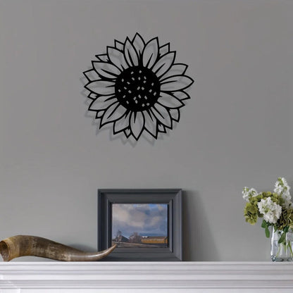 Add a Touch of Sunshine to Any Room with This Trendy Metal Sunflower Wall Art