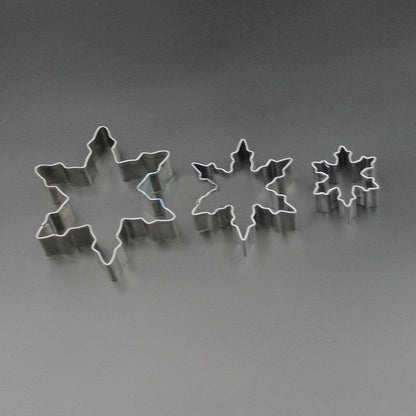 Cake Tool Snow Flake Shape 3pcs/Lot Cookie Cutter Stainless Steel Snow Mold Form