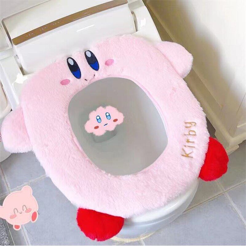 Kirby Plush Toilet Seat Cushion Household Toilet Seat Toilet Seat Cushion