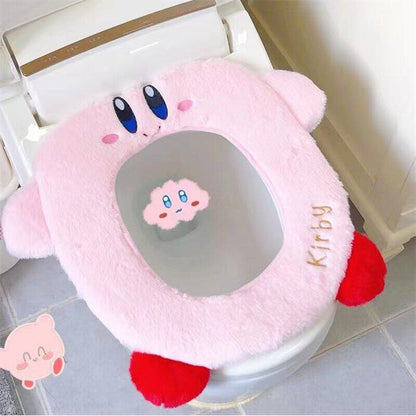 Kirby Plush Toilet Seat Cushion Household Toilet Seat Toilet Seat Cushion