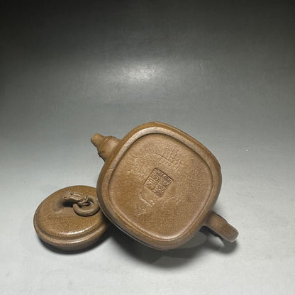 vintage chinese yixing purple clay teapot zisha ceremony carving Collectible art