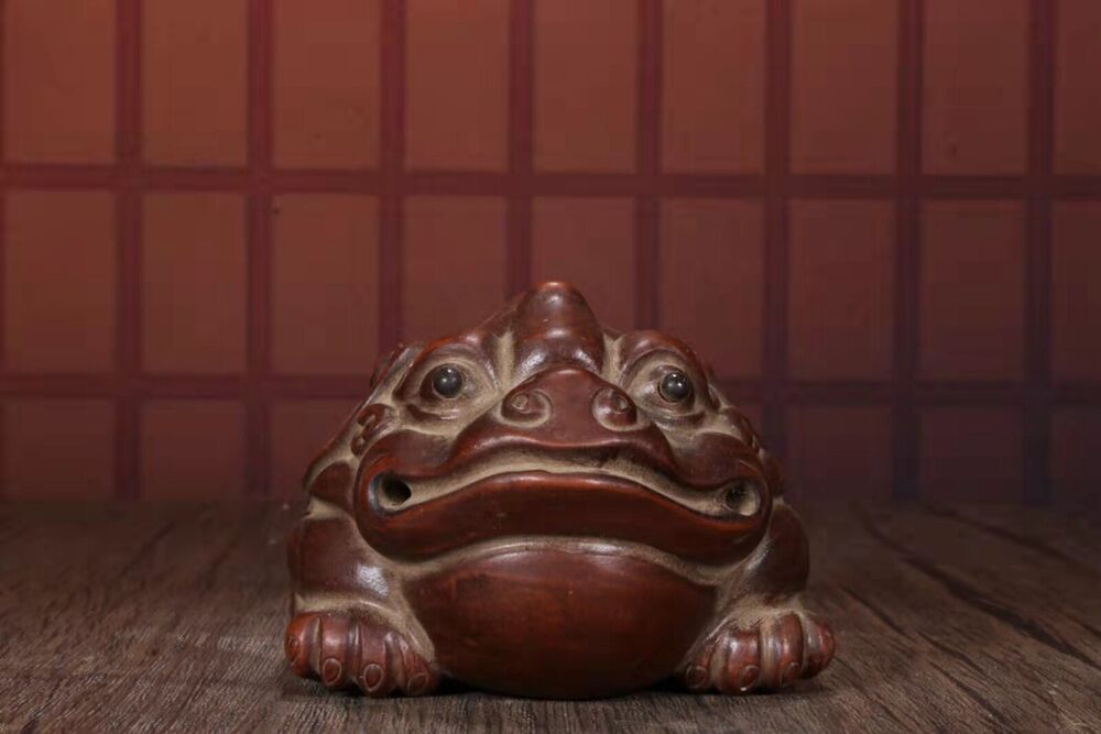 chinese tea pet gold-toad statue zisha Clay Gongfu Popular Table Wealth yixing