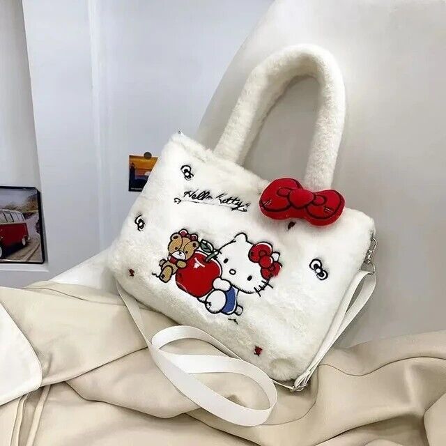 Women's Handbag Hello Kitty Plush Girl Y2K Shoulder Bag Messenger Bag Gift