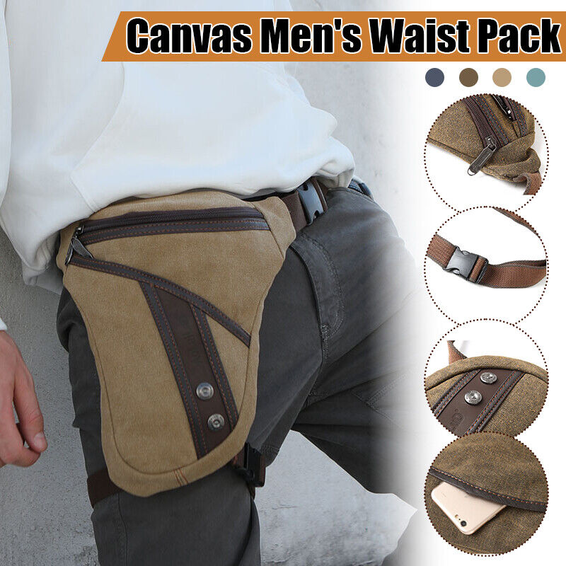 Thigh Fanny Pack Drop Bag Motorcycle Riding Shoulder Pouch Crossbody Leg Bag Men