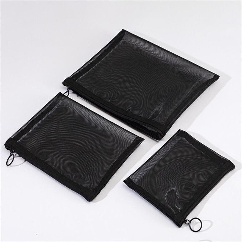Mesh Cosmetic Bag S/M/L Set Makeup Lipstick Purse Travel Organizer Cosmetics 1PC