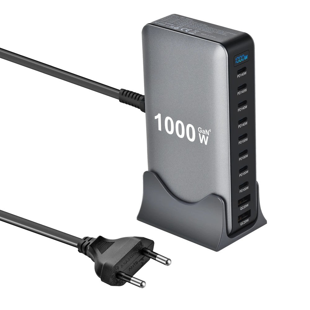 1000W Desktop Multi-Port USB C Charger, 140W PD Fast Charging for iPhone&Laptops