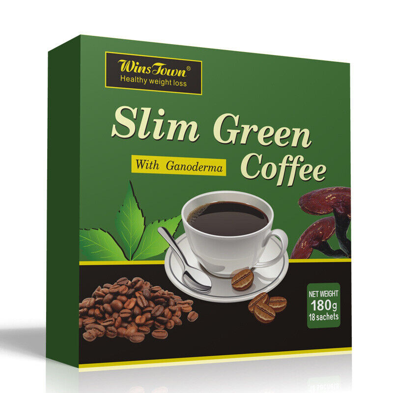18Teabags Slim Green Coffee Ganoderma Control Weight Detox Tea Weight Loss