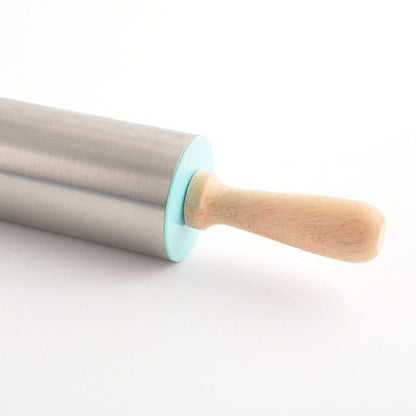 Rolling Pins Baking Tool Cookie Pastry Dough Roller 26~42cm Stainless Steel Wood