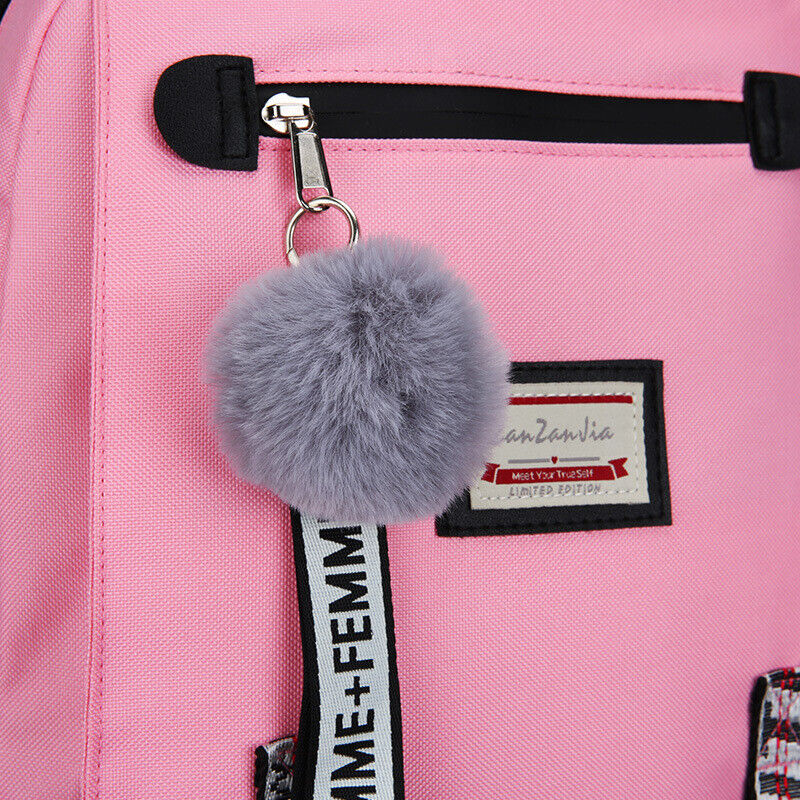 Nylon Women Accessories School Backpacks Anti Theft USB Charge Backpack Girl Bag