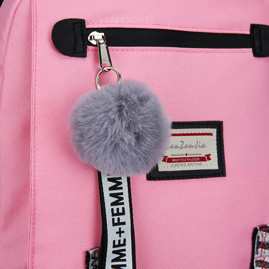 Nylon Women Accessories School Backpacks Anti Theft USB Charge Backpack Girl Bag