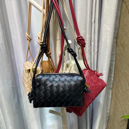 Top Cow Leather Women's Crossbody Bag, Weaving Desinger Small Shoulder Bags
