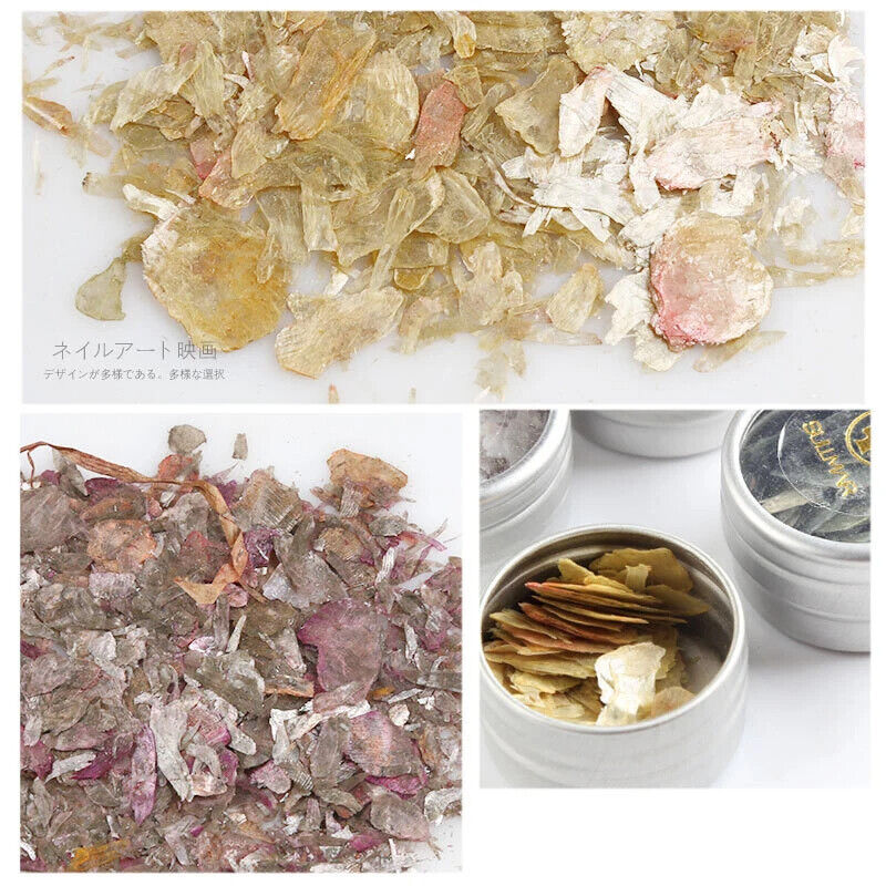 Nail Art Decoration Irregular Mica Sequins Marble Shell Flakes Glitter Slice DIY