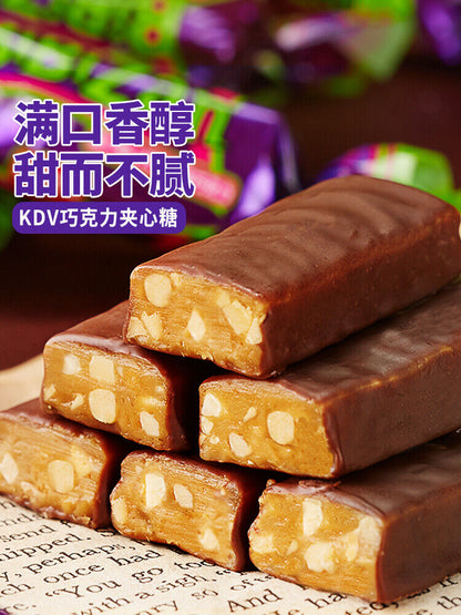 500g Kpokaht Chocolate Candy with Nuts Snack Food Gift 紫皮糖俄罗斯KDV巧克力糖果喜糖坚果夹心零食