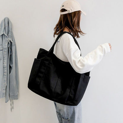 Tote Bag Large Capacity Handbag Canvas Shopper Purse Shoulder Bag 51x36x15.5 CM