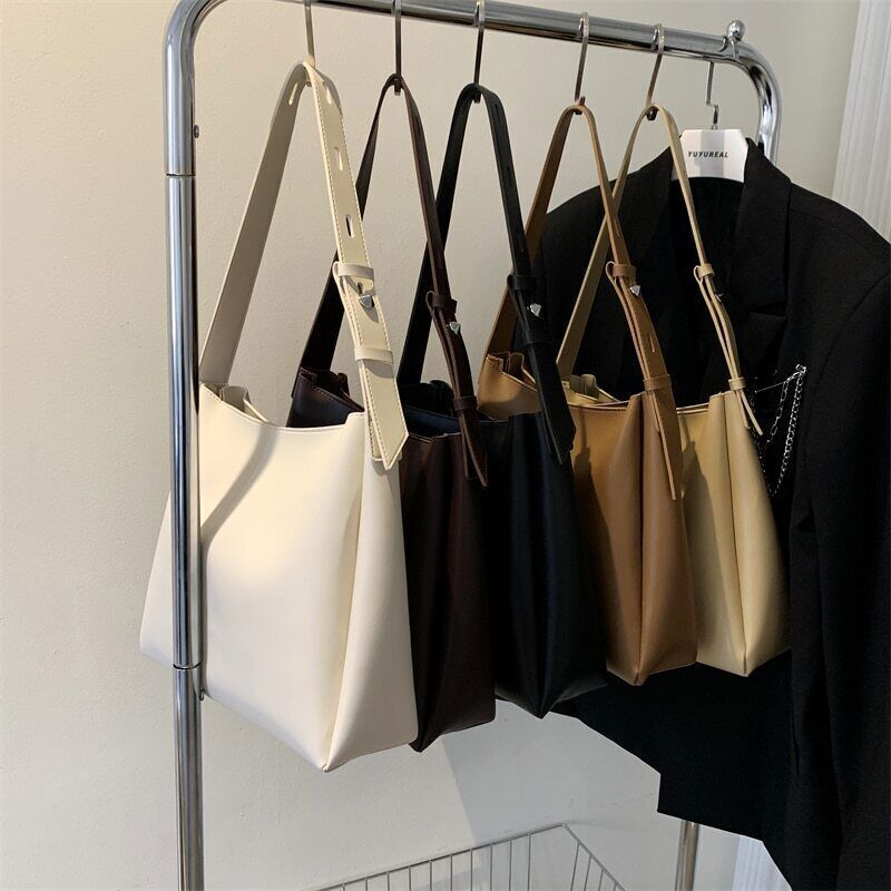 Leather Tote Bag Women Female High Capacity Shoulder Side Bag Handbags