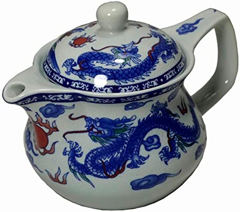 Porcelain Teapot 17oz Tea Pot Removable Stainless Steel Filter Ceramic Kettle