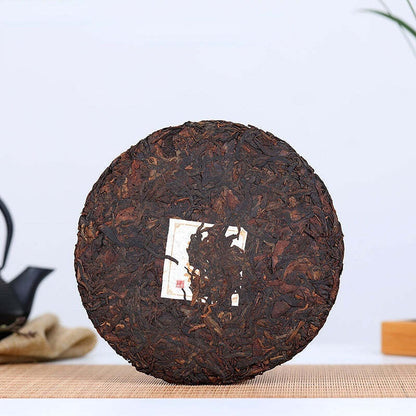 357g Yunnan Puerh Cooked Tea Yiwu Ripe Pu-erh Tea Cake Premium Pu'er Black Tea