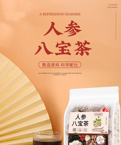 Ginseng Eight Treasure Tea Chinese Wolfberry Yam Five Treasure Tea 125g/25 Bags