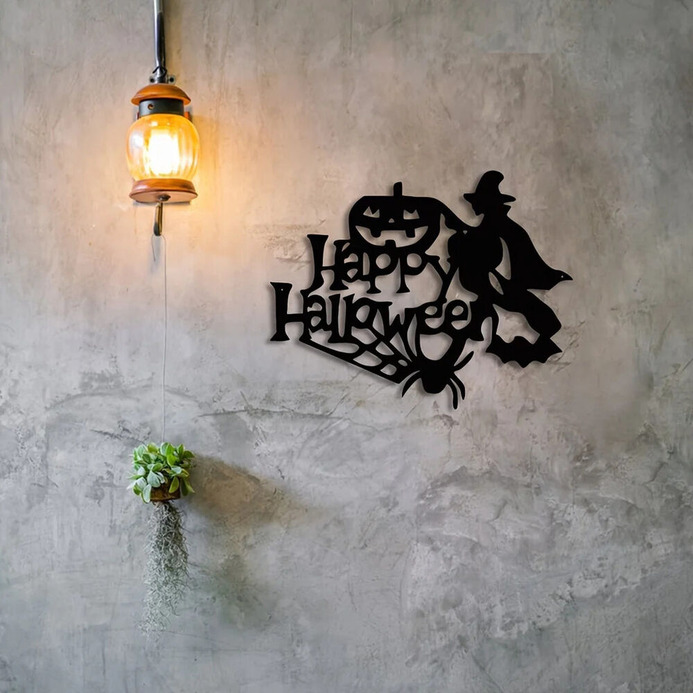 1pc Halloween Theme Decor, Witch Wall Art Decorations, Indoor Livingroom Classic