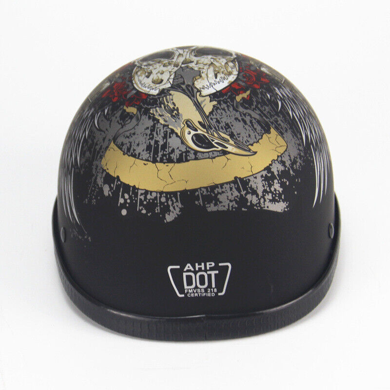 Motorcycle Half Helmet DOT Retro Motorcycle Helmet On-Road for Men Women Gift