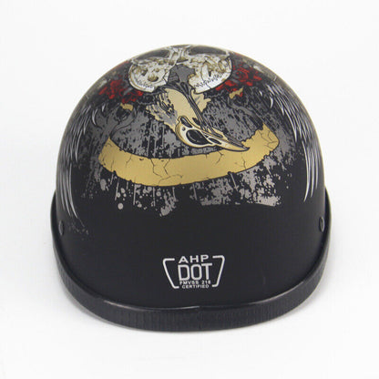 Motorcycle Half Helmet DOT Retro Motorcycle Helmet On-Road for Men Women Gift