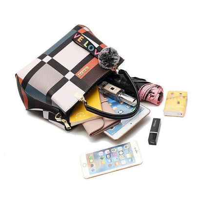 Women's Bag 2022 One-shoulder Messenger Bag Fashion All-match Checked Handbag