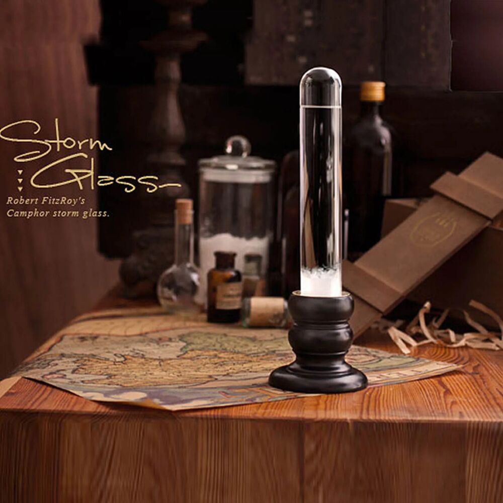 Weather Forecast Bottles Glass Clear Rainstorm Home Mini Liquid Hourglass 6x18cm