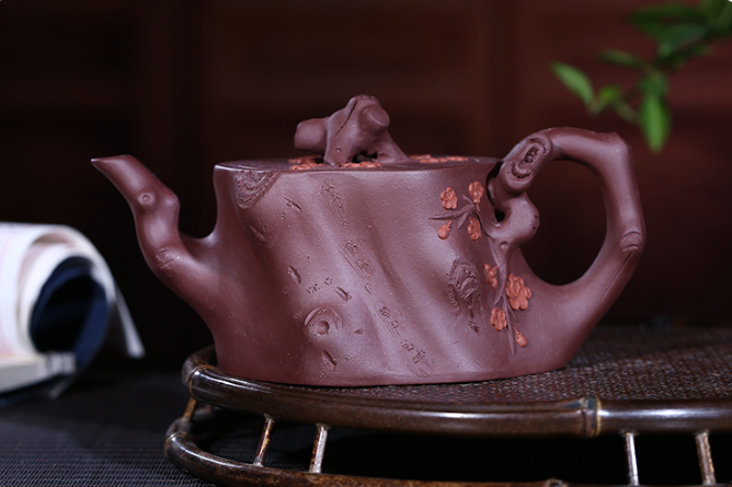 Raw ore Purple mud plum pile pot manual tea set 320 ml teapot