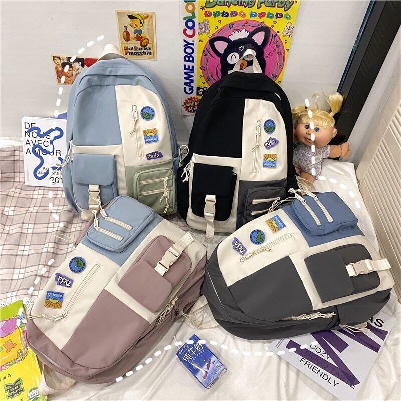 Women Backpack Nylon School Backpack Teenage Girls Ladies BagBackpack School