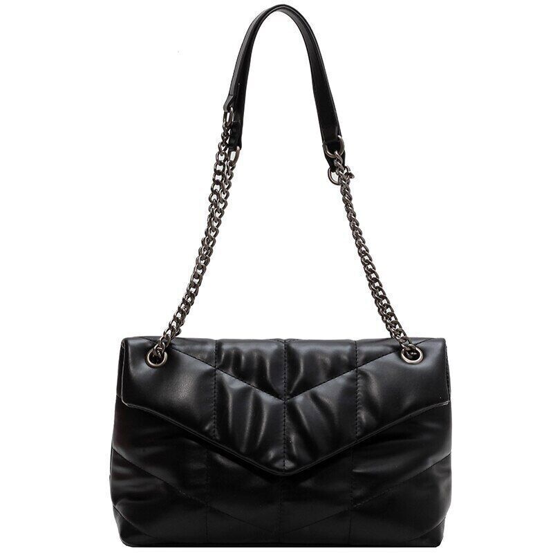 Winter Main Vintage PU Leather Chain Crossbody Bags Ladies Totes Shopping Bag