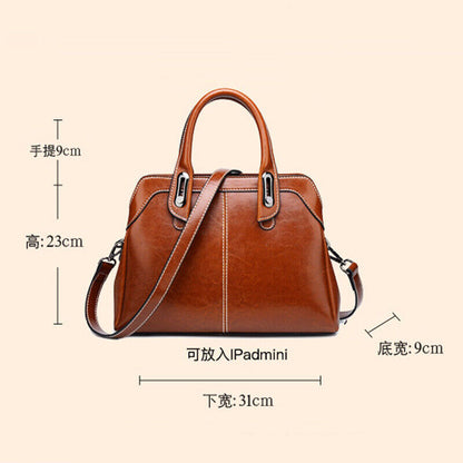 100% Genuine Leather Women's Handbags Sling Shoulder Bag Satchel Tote Bag