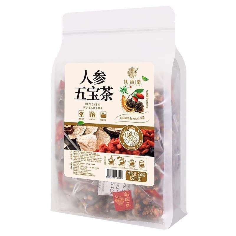 Ginseng Five Treasure Tea Ginseng Red Date Men's Health 250g 8.81oz (5gx50pack)