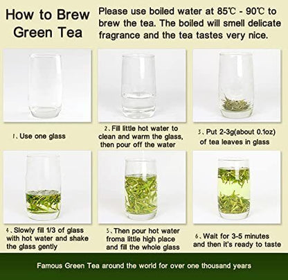 West Lake Longjing Tea Dragon Well Green Tea Leaves , Pick Before Qingming 125g