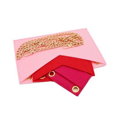 Organizer Handbag Golden Chain Crossbody Bag Envelope Purse Insert Organizer 1PC